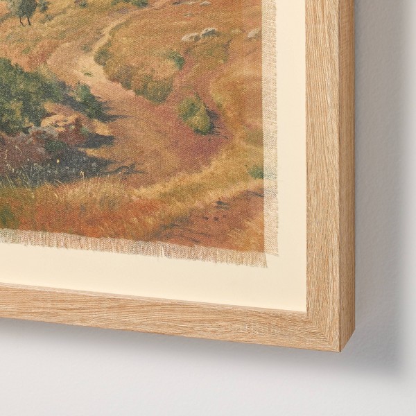 Arte de pared de paisaje tapiz enmarcado 18"x18" Natural - Hearth & Hand™ with Magnolia 3