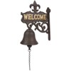 Juvale Cast Iron Bell, Welcome Entry Door Bell, Antique Doorbell Decoration, Black, 6.7 x 8.9 x 0.8 in - image 2 of 3