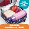 Bentology Insulated Lunch Box w Snack Pocket & Water Bottle Holder - Boys or Kids Lunchbox Tote Keeps Food Hotter or Colder Longer - Reusable Bag Fits - 2 of 4