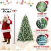 Artificial Green Christmas Tree with PVC/Hard Needle Mixed Branch Tips, warm white led, Pine cone,Hinged Premium & Foldable Base - 2 of 4