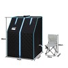 Half Body Steam Sauna Tent with PVC Pipe Connector Fast Heating with FCC Certification for Home Personal Relaxation Black - 3 of 4
