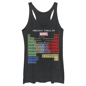 Women's Marvel Periodic Table of Favorite Heroes Racerback Tank Top - 1 of 4