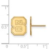Black Bow Jewelry 14k Yellow Gold North Carolina State Wolfpack NCAA Post Earrings - 2 of 3