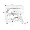 Triple Bunk Beds with Slide,Wooden Full-Over-Full-Over-Full Triple Bed with Built-in Ladder & Slide & Guardrails,Can be Convertible to 3 Beds - image 2 of 4