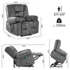 NicBex Velvet Lift Recliner Chair for Elderly,Cozy Massage Chairs with Massage and Lumbar Heating,Modern Reclining Chairs for Living Room - 3 of 4
