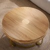 NicBex 33.86" Retro Round Table with Fir Top&Metal Crisscross Legs,Stylisg Accent End Table Center Table for Living Room,220lbs Max - 4 of 4