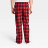 Men's Plaid Holiday Matching Fleece Pajama Pants - Wondershop™ Red - image 2 of 3