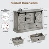 Homhougo 4-Drawer Dresser | 45" Storage Chest with Sliding Barn Doors & Bar Handles | TV Stand or Bedroom Dresser Gray - 2 of 4