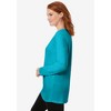 Woman Within Plus Size Perfect Long-Sleeve Crewneck Tunic - 4 of 4