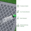 Outdoor Rug Patio Waterproof, Foldable Reversible Outdoor Plastic Straw Rug Trellis Mat for Camper Outside Carpet - 3 of 4
