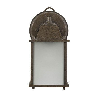 Tara Brown Frosted Glass Outdoor Wall Sconce