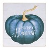 Pumpkin Sign Set of 4 16 in H MDF Blue Cream "Thankful Happy Harvest" By Melrose - 3 of 4