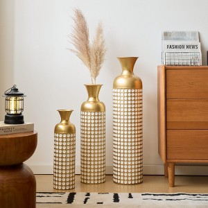 GDFStudio Gara Glam 3 Piece Golden Decorative Vases - 1 of 4