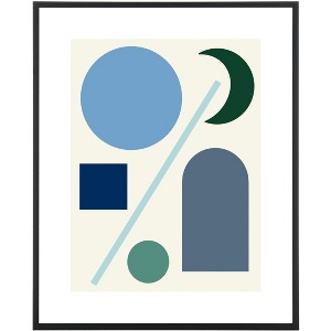Tranquil Nights - 24" X 30" - Ivory/Blue - Framed Wall Art - WLA2041 - Safavieh - 1 of 4