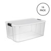 Sterilite 116 Quart Ultra Latching Clear Plastic Storage Tote Container, 16 Pack - image 2 of 4