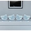 HomeRoots Set of Four 4" Blue Resin Bird Figurine Tabletop Sculpture - 2 of 4