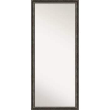 Amanti Art 28"x64" Non-Beveled Full Length Floor Leaner Upcycled Brown Gray Wood Framed Mirror