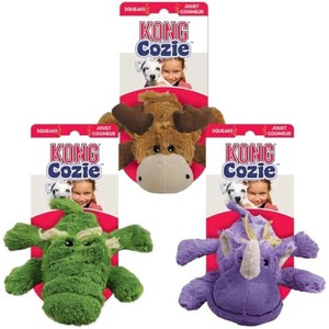 KONG Cozie Bundle Variety Pack - Cozie Marvin The Moose Plush Dog Toy, Ali The Alligator & Rosie The Rhino - Medium Size Plush Dog Toys - 1 of 1