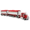 First Gear DCP 1/64 Red/Chrome Kenworth T800 w/ Chrome East Genesis II End Dump Trailers 60-1568 - 2 of 4
