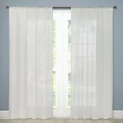 1pc 54"x84" Sheer Linen Window Curtain Panel - Threshold™