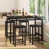 Hooseng 4-Person Small Space Family 5pcss Dinig Table Set, Kitchen Pub Table Set, Farmhouse Style 5pcs Dining Room Table Set - 2 of 4