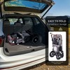 Kinder King Folding Wagon Stroller for 2 Kids, Adjustable Handle, All-Terrain Shock-Absorbing Wheel, Detachable Tray, Diaper Bag - 3 of 4