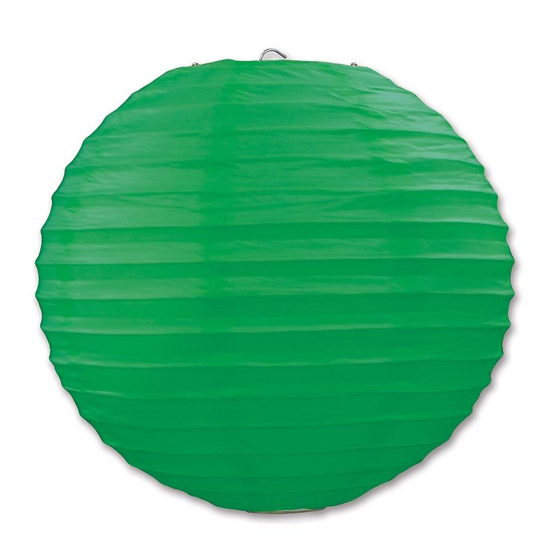 Beistle 9 1/2" Paper Lantern Green 6/Pack 54570-G, 1 of 2