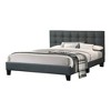 Royal Hampton Modern Platform Queen Size Bed, Plush Tufted Upholstery, Charcoal Gray - 2 of 4