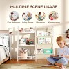 INFURNIC Decorative Bookshelf for Kids 4 Tier Sling Bookcase Book with Side Pocket Nursery Wall Storage Dollhouse Shelf - 4 of 4