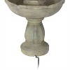 Sunnydaze 35"H Electric Fiberglass 3-Tier Birds' Delight Outdoor Bird Bath Water Fountain - 3 of 4