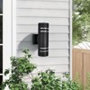 Rennnsan Evonelle 13"H Hardwired Cylinder Aluminum Modern LED Dimmable Outdoor Wall Sconce in Black - 4 of 4