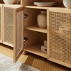 ORRD 63" Walnut Rattan Sideboard, Mid-Century Modern Buffet Cabinet with Storage, Retro Credenza for Living Room or Kitchen - 4 of 4