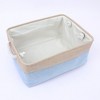 Unique Bargains Fabric Collapsible Storage Organizer Basket with Handles - 3 of 4