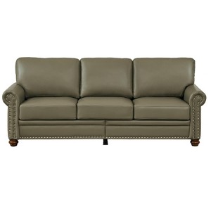 TiramisuBest Modern Black PU Leather Loveseat Sofa, Compact Faux Leather Couch for Apartments & Homes - 1 of 4