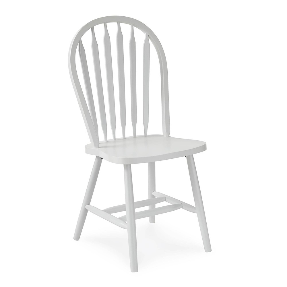 Photos - Dining Table Windsor Arrowback Armless Chair White - International Concepts: Solid Wood