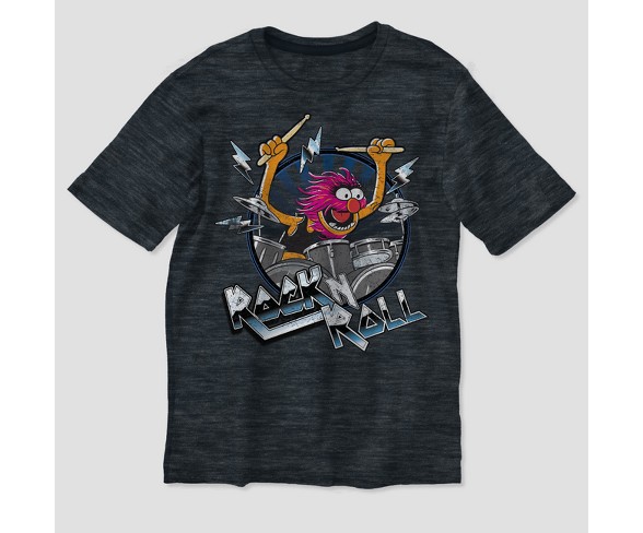 Boys' Disney Muppets Short Sleeve T-Shirt - Almost Black XS