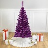 Northlight 4' Pre-Lit Purple Tinsel Artificial Christmas Tree- Clear Lights, Purple Wire - 2 of 4