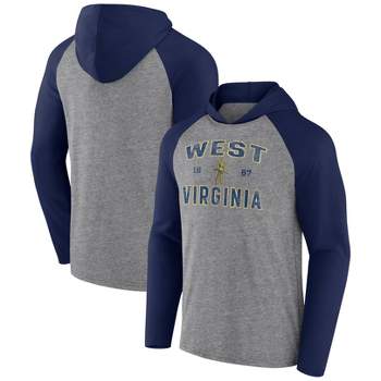 NCAA West Virginia Mountaineers Men's Gray Lightweight Hooded Sweatshirt
