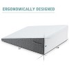 Dyonery 8" Soft Memory Foam and Washable Cover Bed Wedge Pillow, for Acid Reflux, Heartburn, Back Pain Relief, Snoring, Sleep Apnea, Gray - 4 of 4