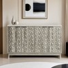 Modern Style Buffet Cabinet,Sideboard Buffet Cabinet With Storage,Storage Cabinet with 4 Diamond-shaped relief Doors - Leovsnove - 2 of 4