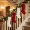 Swtroom 4 Pack Christmas Stockings, Knitted Stocking for Holiday Christmas Party Family Decorations Red White - 4 of 4