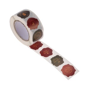 Unique Bargains Christmas Stickers for Ceramic Glass Metal Paper Plastic Peel Reddish Green 1Pcs - 1 of 4