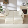 101'' Corduroy Cloud Modular U-Shaped Sectional Sofas with High-Density Sponge Seat and Freely Combinable Design - 4 of 4
