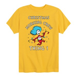 Boys' - The Cat in the Hat - Christmas Morning Crew Thing 1 Short Sleeve Graphic T-Shirt - 1 of 4