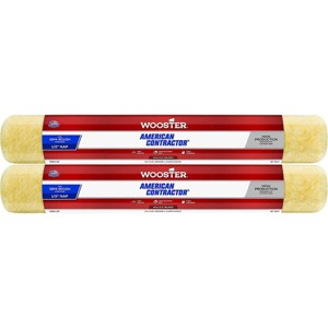 Wooster Genuine 18" American Contractor 1/2" Nap Roller Cover 2-Pack # R363-18-2PK - 1 of 1