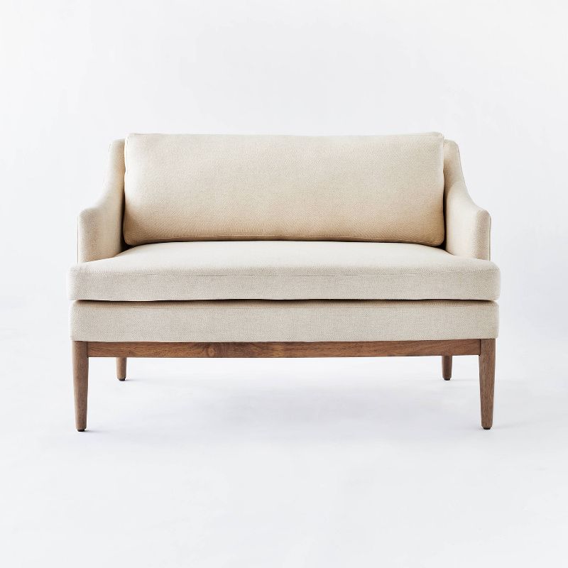 Howell Upholstered Loveseat with Wood Base Cream - Threshold&#8482; designed with Studio McGee, 4 of 11