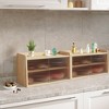 Wooden Breadbox, Double Tabletop Shelf, Countertop Organizer, Food Storage Cabinet With Sliding Doors - 4 of 4