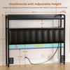 Aheaplus Upholstered Headboard with LED Light, Height Adjustable Headboards with Storage and Outlets - 4 of 4