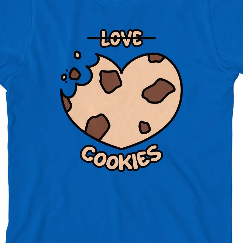 V Day Love Cookies Crew Neck Short Sleeve Royal Blue Youth T-shirt, 2 of 3