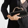 PU Leather Clutch for Women, Multi-functional Woven Texture Evening Gift Bag, Fashionable Hard Vertical Small Square Bag, Golden Magnetic Clasp - 4 of 4